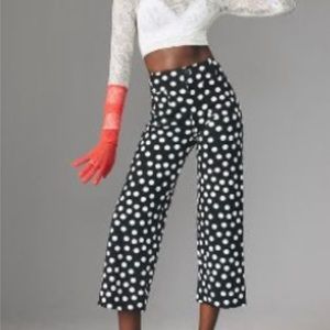 Maeve Anthropologie Polka Dot crop pants